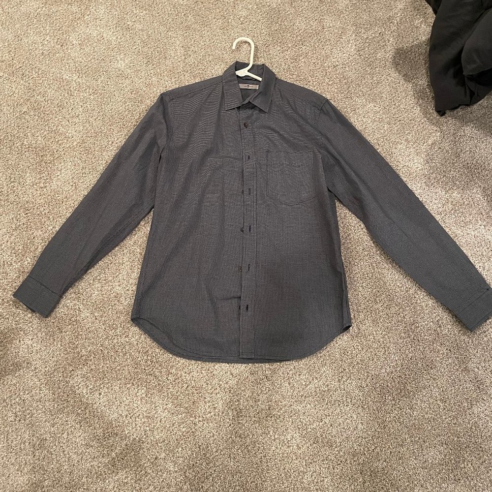 7 for all mankind mens plaid button down